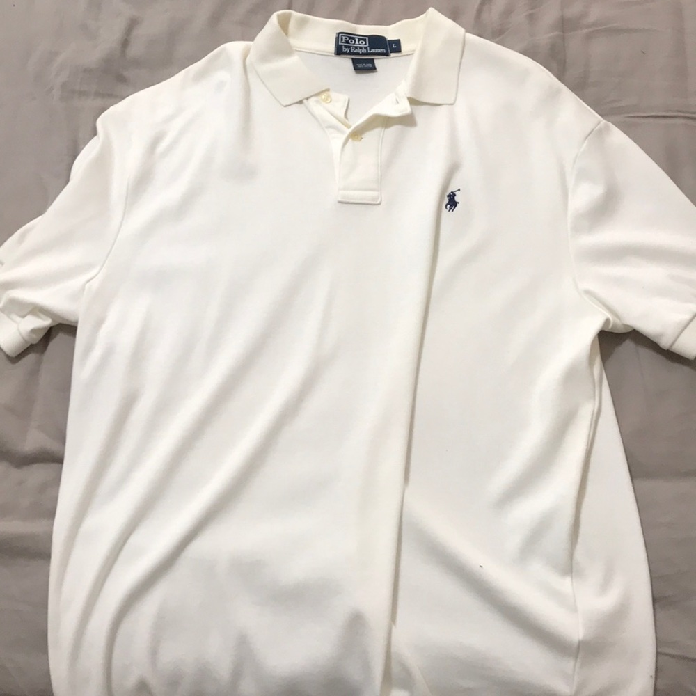 White polo shirt short sleeve